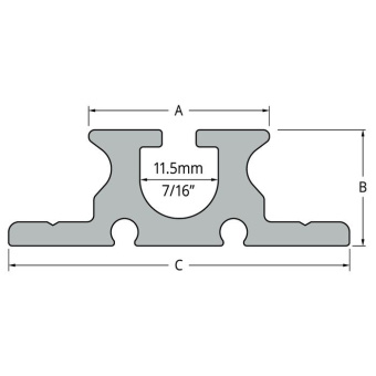 Ronstan RC1262-3.0S Series 26 Luff Groove Mast Track, 3m, Silver