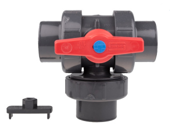 Parker 1401132300 3-Way Horizontal 1-1/2 PV Ball Valve