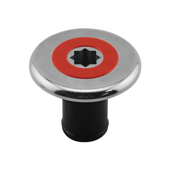 Nuova Rade 198159 - Inox Deck Filler Ø38mm With Red Cap For Fuel Black Base