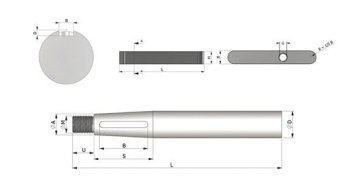 Exalto Shaft 23 AISI Ø40x3000 Cone 112 Including Key