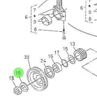 Nanni Diesel 970301971 - Crankshaft Washer for 4.190HE Engines
