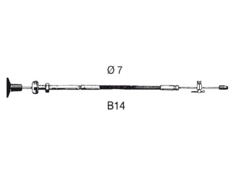 Ultraflex B14 Engine Control Cable (07') 2.14m