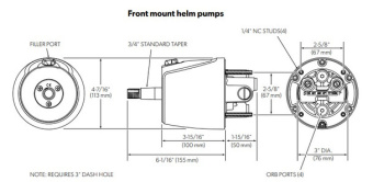 SeaStar HH5285-3 - Front Mount 3.0 Hydraulic Boat Helm Pump