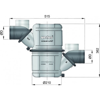 Vetus NLP 10L Exhaust Waterlock 10 Liter
