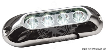 Osculati 13.271.00 - Underwater LED Lamp For Transom Platforms, Transits And Sides Of The Vessel 66 W, Blue