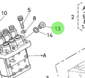 Nanni Diesel 970310341 - Injection and Fuel Pump Plug for N3 and 3.100HE Engines