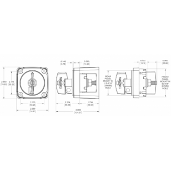 Blue Sea Battery Switches 0-1-2-Both