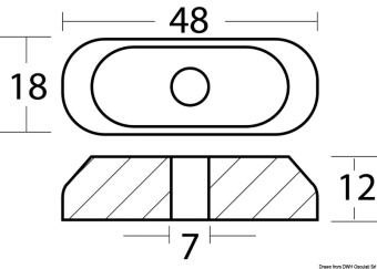 Evinrude 5033167 & OMC Plate Outboard Anode - Osculati 43.903.30