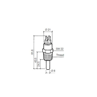 VDO X10-232-001-006 Temperature Switch - 100W - 96°/91°C - 1/2'' 14NPTF