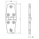 Hexagonal Hinge Thickness 4.5 mm 102X38 mm
