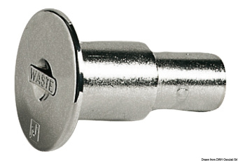 Osculati 20.667.02 - Chromed Brass WATER Straight Deck Plug 38 mm