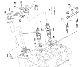 Nanni Diesel 970307592 - CORD,GLOW PLUG for N2.10/N2.14/2.50HE