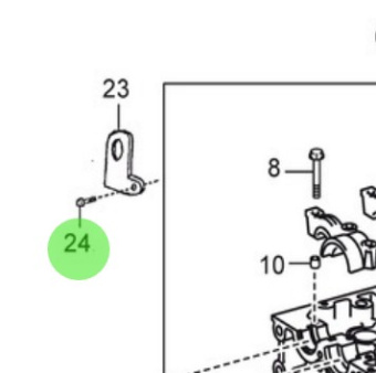 Nanni Diesel 970316132 - Flange Bolt for Cylinder Head Assembly