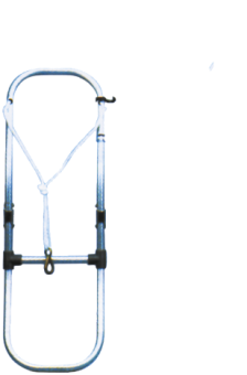 Allpa Aluminum Foldable Bathing Ladder For Inflatable Boats, 3-Steps, Dims. Unfolded 300x930mm, Tube Ø25mm