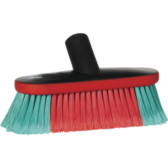 Vikan 526952 - Long Handled Scrubbing Brush + Bumper and Water Hole 23 cm