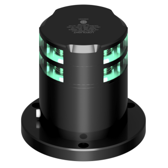 Lopolight 201-015ST-PRO-I-EX - Navigation Light 2NM 360° Green, Double, Black, EX Zone 1&2, Ice-Class