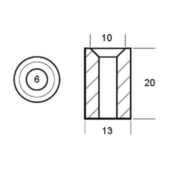 Tecnoseal Zinc Cylinder For Yamaha 6/300HP Engine