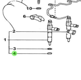 Nanni Diesel 970312695 - Injection Nozzle Seat for T6 Series Engines