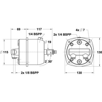 Lecomble & Schmitt 2200800 LS 226 Steering Kit - 8M Hose