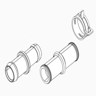 Webasto 9024807A - Connection Pipe and Hose Clamp for Thermo Pro 50 Eco Heaters
