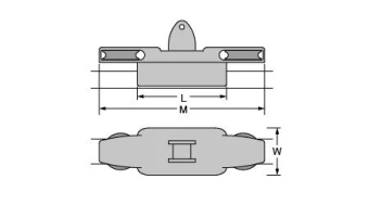 Antal 4154 - Aluminum Ball Bearing Traveler Car Type 150 (For Leech Line) With Car Control