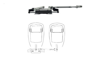 Ultraflex 43497E - A96-34.5 Tie Bars for Single Cylinder UC128-OBF, 736-873mm