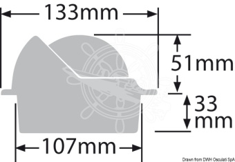 Osculati 25.082.02 - RITCHIE Voyager Built-In Compass 3" White/White