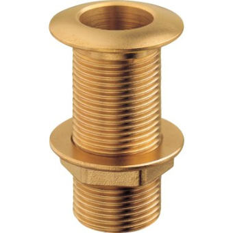 Guidi Thru-Hull Connection “Export” Normal Series, BSPP Thread, Yellow Brass