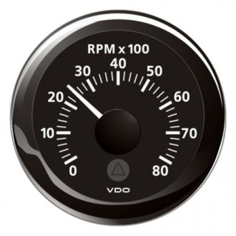 VDO A2C59512346 - Veratron ViewLine Tachometer 8.000 RPM Black 52mm