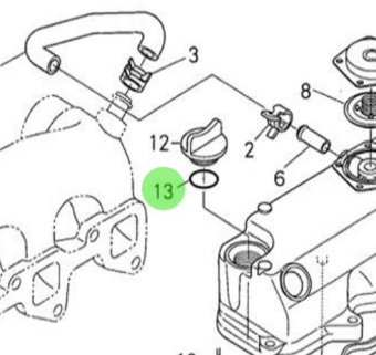 Nanni Diesel 970313560 - O-Ring for Cylinder Head Cover and Oil Filter