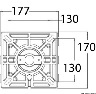Osculati 48.707.01 - WAVERIDER Pedestal with Shock Absorber 340/450 mm