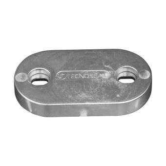Tecnoseal Sea Ray Zinc Oval Plate Anodes with Insert 207x110 mm