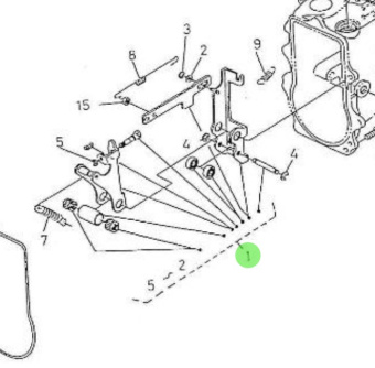 Nanni Diesel 970310946 - Governor Lever Fork Assembly for 4.330TDI and 4.340TDI Engines
