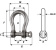 Wichard 51246 - Titanium Bow Shackle 12 mm
