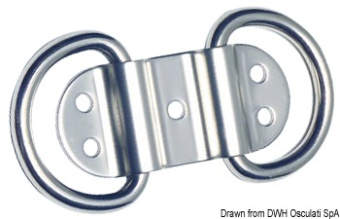 Osculati 39.867.03 - Double ring with plate 92x38mm