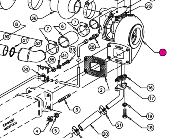 Northern Lights 30-21400-1 - Turbocharger K26