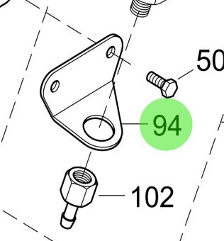 Steyr 2203824-0 - Boost Pressure Sensor Bracket for MO174V40, MO164M40, MO144V38, MO114K33 Engines