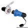 Osculati 14.416.21 - Cruiser socket and plug black 16A + Stainless Steel lid