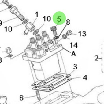 Nanni Diesel 970315031 - Hex Socket Head Bolt for Injection and Fuel Pump