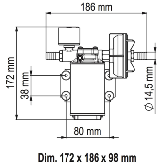 Marco UP3/E - Water Pressure System, 12/24v
