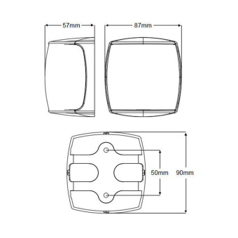 Hella Marine 2LT 959 941-001 2NM NaviLED PRO Bi-Colour Navigation Light - Black Housing