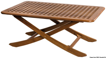 Osculati 71.305.70 - Foldable Teak Table 125x80 cm