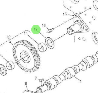 Nanni Diesel 970302048 - Idler Gear Collar for 4.190HE Engines