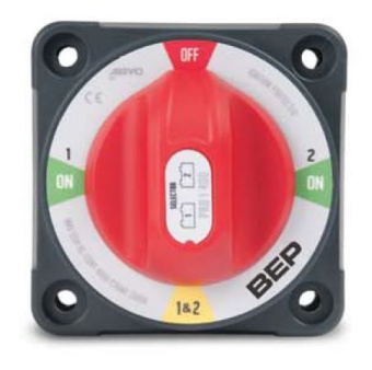 BEP Marine Battery Switch Pro Installer 1/2/Both/Off 48V Max. 400A Continuous (Bulk) Packaged Per 12