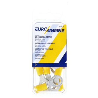 Euromarine Eyelet Terminal Ø08 Yellow - Set Of 10