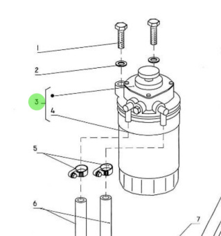 Nanni Diesel 970310745 - Fuel Filter Element for 4.330TDI and 4.340TDI Engines