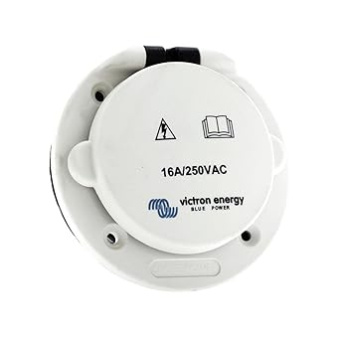 Victron Energy SHP301603000R - 16a 250v Polyamide Built-in Socket (For Boat, Motorhome, Yacht)