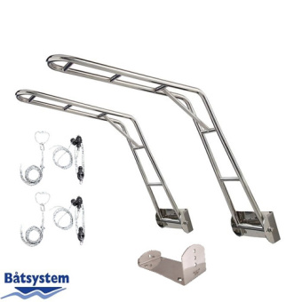 Båtsystem DV32-1KIT - Davit Set for Angled Transom, Including Blocks