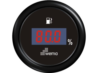 Wema 110302 - Blackline Digital Fuel Gauge 0-190 Ohm Black