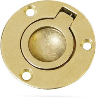 Foresti & Suardi 241A.L - Spring Loaded Lifting Ring Brass Ø53 Blister